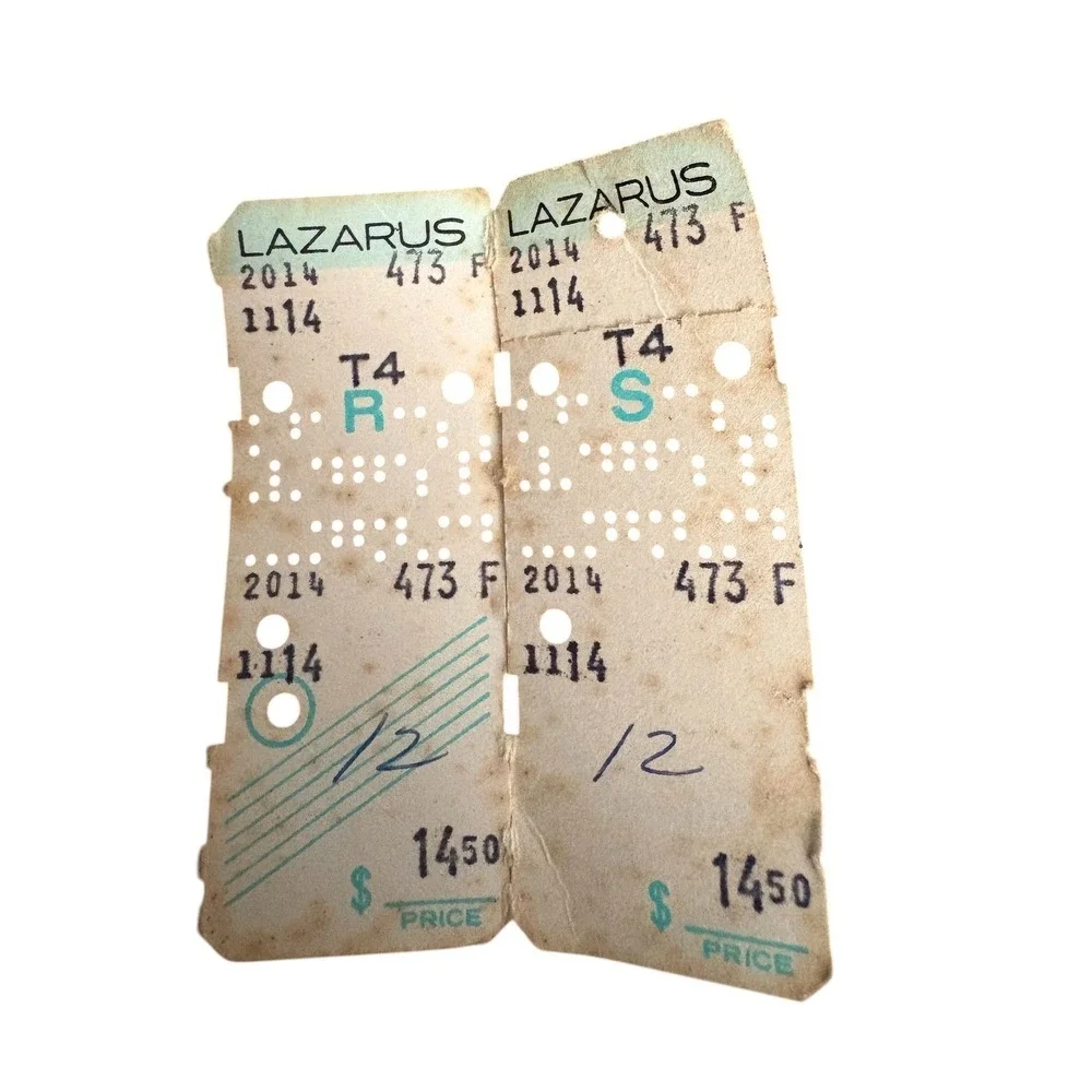 Vintage Lazarus Sales Tag‎ Paper Ephemera Ohio Department Store Collectible
